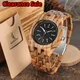 Clearance Men's Wooden Watch Custom Name Logo Men's Quartz Wrist Watch Zebra Wood Strap Personalize Fashion Man Watches Gift