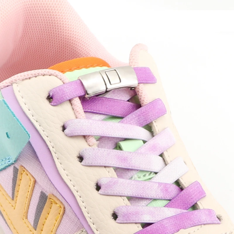 Keine Krawatte Schnürsenkel für Sneaker elastische Schnürsenkel Regenbogen Männer und Frauen Freizeitschuhe für Männer und Frauen faule Schnürsenkel Zubehör Image