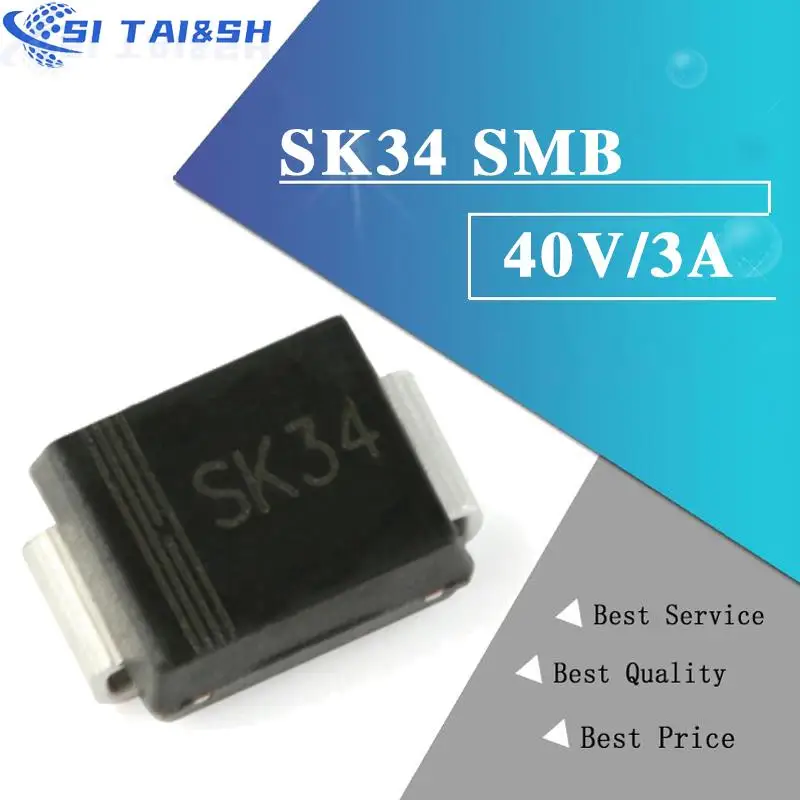 Si Tai&SH 100 Teile/los SK34 SMB 40V/3A Schottky Diode Gleichrichter Image