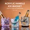 Seau de stockage de glaçons Transparent, seau de bière, de vin, de Bar, conteneur de canette de Champagne, de vin, de Champagne, refroidisseur de bière