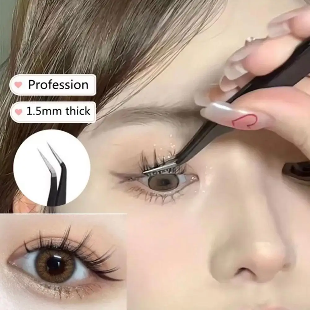 Wimpern Pinzette Wimpern Applikator Verlängerung Liefert Make-Up Werkzeuge Edelstahl Augenbraue Wimpern Verlängerung Pinzette Wimpern Pinzette Image