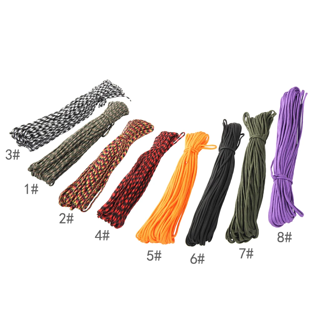 100 Fuß Paracord 550 Seil Fallschirmschnur Multifunktions Outdoor Camping Seil Heavy Duty Zelt Seil Durchmesser 4 mm für DIY Handwerk Image