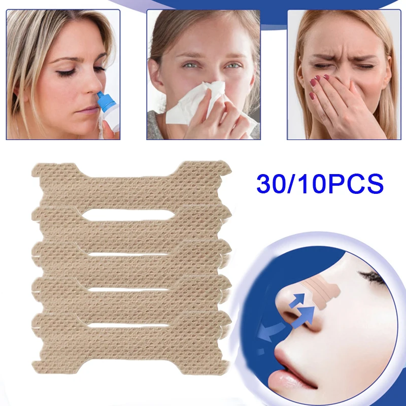 Erwachsene Schlaf Schnarchen Nasenpflaster Atmungsaktives Nasenpflaster Belüftung Nasenpflaster Korrektur Körperliche Erweiterung Image