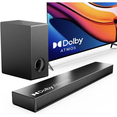 2025 Most Popular Dolby Atmos Soundbar For TV Devices,BassMAX, 3D Surround Sound System For TV Speakers With Factory Sale Direct