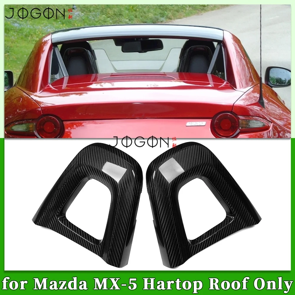 SECO Auto In Fibra di Carbonio Roadster Sedile Posteriore Poggiatesta Roll Bar Copertura Trim Decorazione Per Mazda MX-5 MX5 Miata ND 2016-2023
