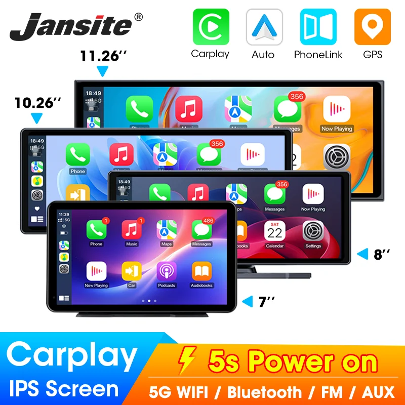 Drahtlose Auto Carplay Android Auto Stereo Radio Multimedia Video Player Autoradio Automotive Intelligente System Sprachsteuerung FM Image