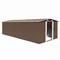Abri de jardin 257x580x181 cm, métal marron, décoration de jardin extérieur, rangement extérieur, salle à outils