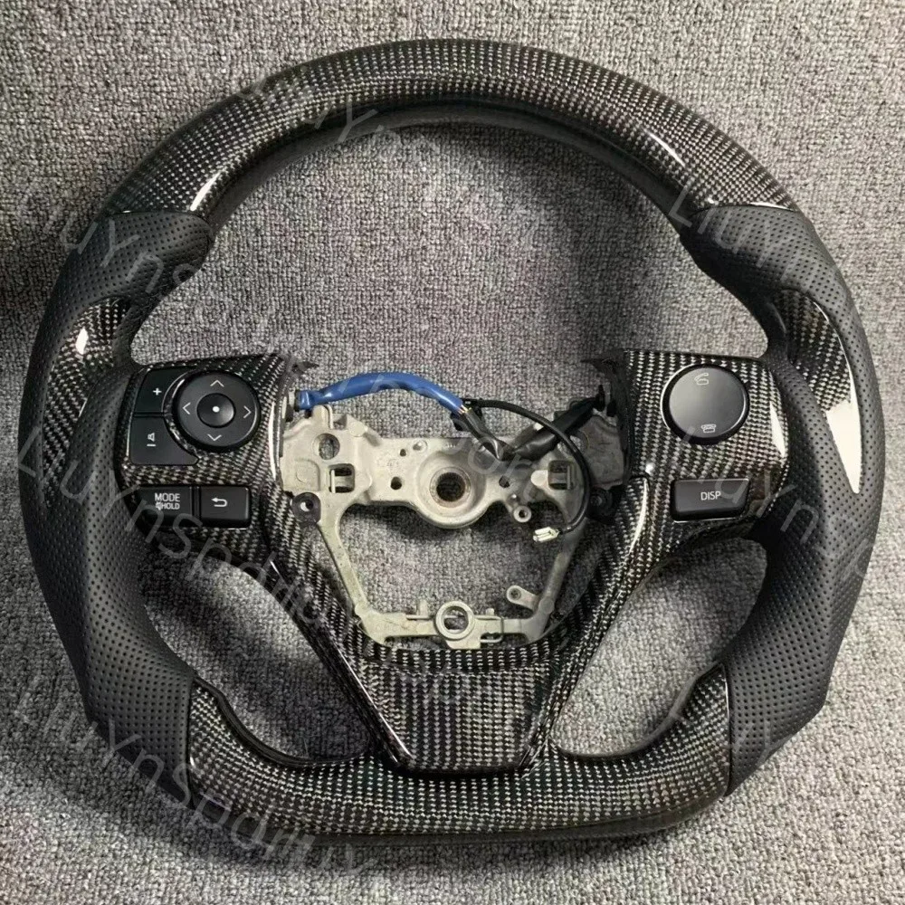 Lenkrad aus echtem Carbonfaserleder mit Rahmen aus Kohlefaser für Toyota Corolla /RAV4 / IM 2014–2018 Image
