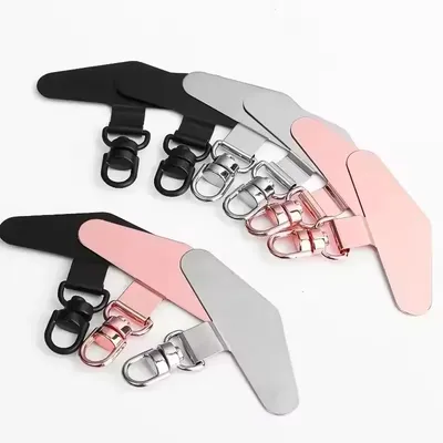 Rotatable Stainless Steel Phone Lanyard Patch Card Anti-lost Hanging Crossbody Wrist Phone Lanyard Gasket Replacement Connectors