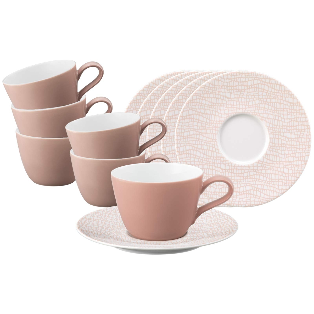 Seltmann Weiden Life Fashion Kaffeetasse mit Untertasse 6er Set - Posh Rose Image