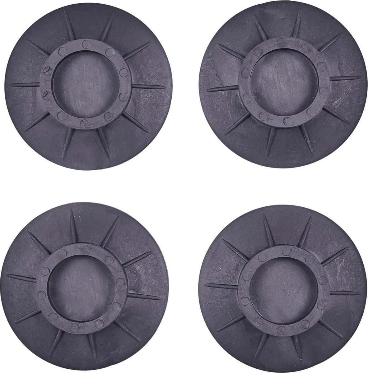 Anti‑Vibrationsdämpfer für Waschmaschine & Trockner – Ø 10 × 1 cm – Set von 4 – Schwarz Image