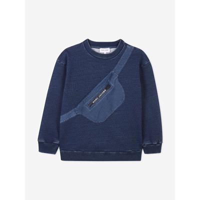 Marc Jacobs Boys Chambray Bag Sweatshirt in Blue - Size 6Y | Marc Jacobs Sale | Discount Designer Brands