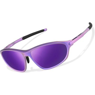 Zenni Wrap-Around Glasses Purple Plastic Full Rim Frame