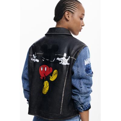 Waxed Mickey denim jacket