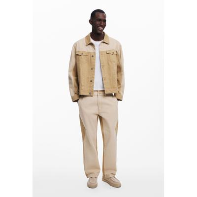 Double-waist denim trousers