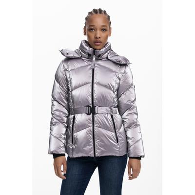 Metallic padded jacket
