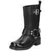 Bikerboots STEVE MADDEN "STEVE MADDEN Stiefel Lederimitat", Damen, Gr. 38, schwarz, Lederimitat, casual, Schuhe