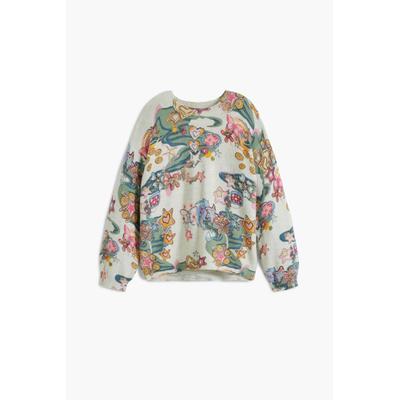 Patterned figures sweater