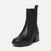 Chelseaboots TIMBERLAND "BELLEVAUXMID CHELSEA BOOT", Gr. 41,5, schwarz (schwarz full grain), Leder, sportlich, Schuhe, Stiefelette, Winterschuhe, Ankle Boots