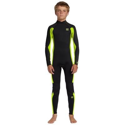 Neoprenanzug BILLABONG "5/4mm Foil", Kinder, Gr. 14 ( 155-163cm & 46-50 kg), fluro lime, 80% Neopren, 10% Nylon, 10% Polyester, Sportanzüge