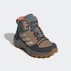 Wanderschuh ADIDAS TERREX "TERREX AX4R MID RAIN.RDY", Kinder, Gr. 37, cardboard, savannah, semi impact orange, Textil, Synthetik, sportlich, Schuhe, wasserdicht