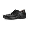 Sneaker PIUS GABOR, Herren, Gr. 9,5 (44), schwarz, Glattleder, unifarben, sportlich, Schuhe, Freizeitschuh, Halbschuh, Schnürschuh mit Logoprägung, G-Weite