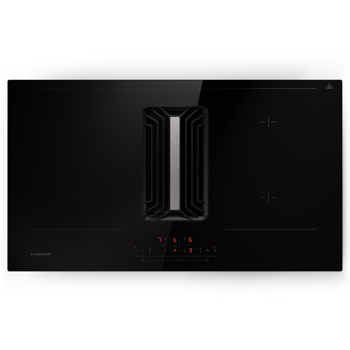 Klarstein AirJet 90 Down Air System Induktionsherd + DownAir-Abzugshaube 754 m³/h A++ Schwarz Image