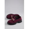 Loafer ANISTON SHOES, Damen, Gr. 39, rot (bordeaux), Velourslederimitat, modisch, Schuhe, Slipper, Halbschuh mit Bequemweite G (=weit) - NEUE KOLLEKTION