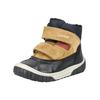 Stiefelette GEOX "Geox Stiefelette Leder/Textil", Damen, Gr. 27, schwarz (schwarz, gelb), Leder, Textil, casual, Schuhe