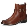 Stiefelette CAPRICE, Damen, Gr. 40, braun (cognac used), Leder, klassisch, Schuhe, Blockabsatz, Businessschuh, Boots mit edlem Schmuckelement