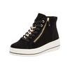 Sneaker REMONTE "Remonte Sneaker Veloursleder", Damen, Gr. 41, schwarz, Veloursleder, casual, Schuhe