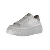 Sneaker GABOR "Gabor Sneaker Leder", Damen, Gr. 40, weiß (weiß, silber), Leder, casual, Schuhe