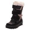 Winterstiefel SUPERFIT "FLAVIA WMS: Mittel", Kinder, Gr. 25, schwarz (schwarz, beige), Veloursleder, Polyester, Leder, sportlich, Schuhe, Snowboots mit wasserdichter GORE-TEX, Größenschablone zum Download