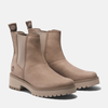 Schnürboots TIMBERLAND "CARNABY COOL MID CHELSEA BOOT", Gr. 36, grau (taupe gray), Leder, sportlich, Schuhe, Stiefelette, Winterschuhe, Ankle Boots