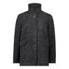Wolljacke GIL BRET, Damen, Gr. 46, grau (schwarz, grau), Web, Obermaterial: 32% Baumwolle, 27% Polyester, 18% Wolle, 18% Polyacryl, 5% sonstige Fasern, unifarben, casual, gerade Po-bedeckend, Rundhals, Langarm, Jacken, mit Stehkragen