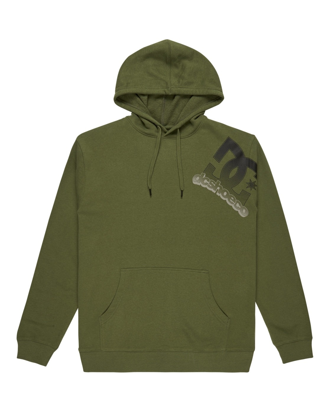 Kapuzensweatshirt DC SHOES "Solid Lefty", Herren, Gr. XL, grün (bronze grün), 55% Baumwolle, 25% Baumwolle, 20% Polyester, Sweatshirts