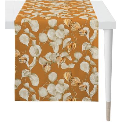 Tischläufer APELT "3400", orange,beige, B:140cm L:48cm, Baumwolle, Polyester, Tischdecken Image