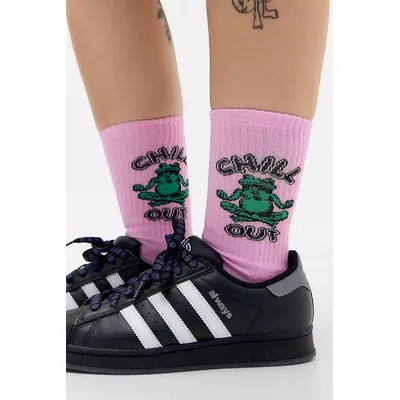 Out From Under Chill Frog Socks - Pink at Urban Outfitters