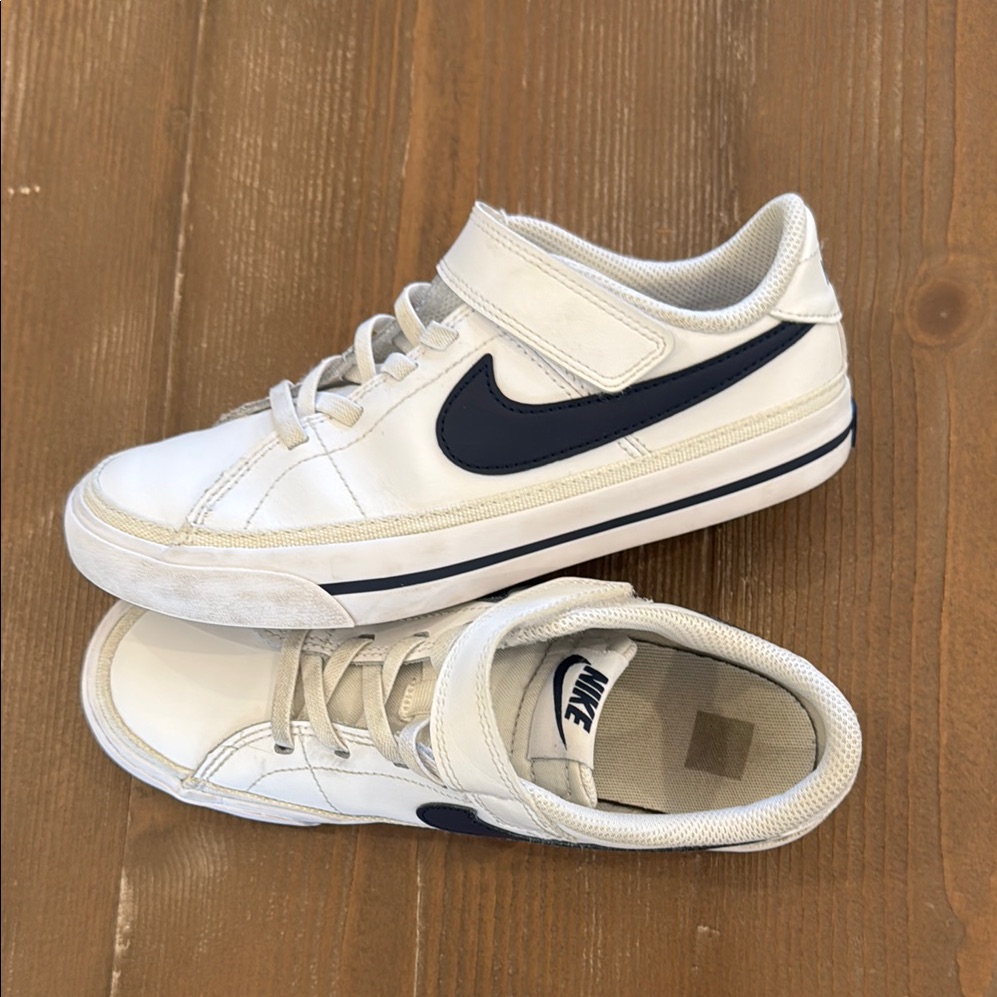 Nike Shoes | Kids Nike Court Legacy Size 1.5 Navy/White | Color: White | Size: 1.5b