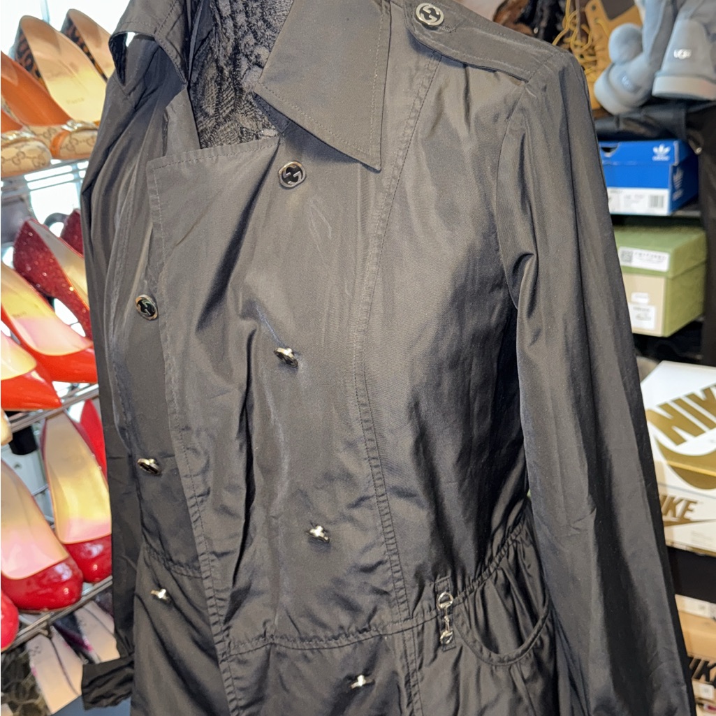 Gucci Jackets & Coats | Authentic Gucci Arkansas 01865 Jacket No Belt Made In Italy Xl D Ring | Color: Black | Size: Xl