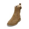 Stiefel MARC O'POLO "mit flauschigem Warmfutter", Damen, Gr. 37, braun (mid braun), Obermaterial: 100% Leder (Rind), unifarben, Schuhe