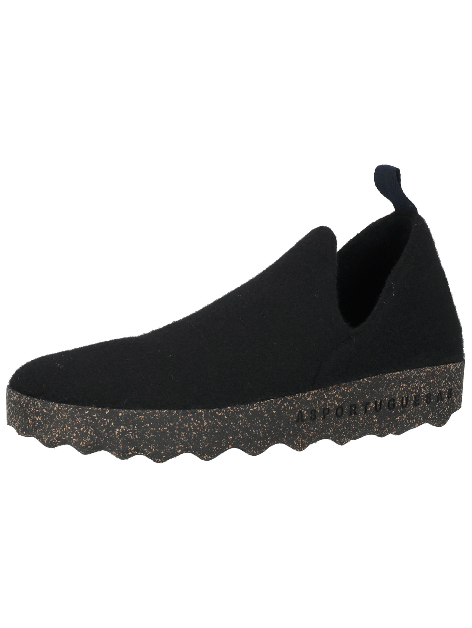 Hausschuh ASPORTUGUESAS "Asportuguesas Halbschuhe Filz", Herren, Gr. 42, schwarz, Filz, Casual, Schuhe