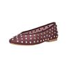 Ballerina STEVE MADDEN "STEVE MADDEN Ballerinas Textil", Damen, Gr. 39, rot (cherry), Textil, casual, Schuhe