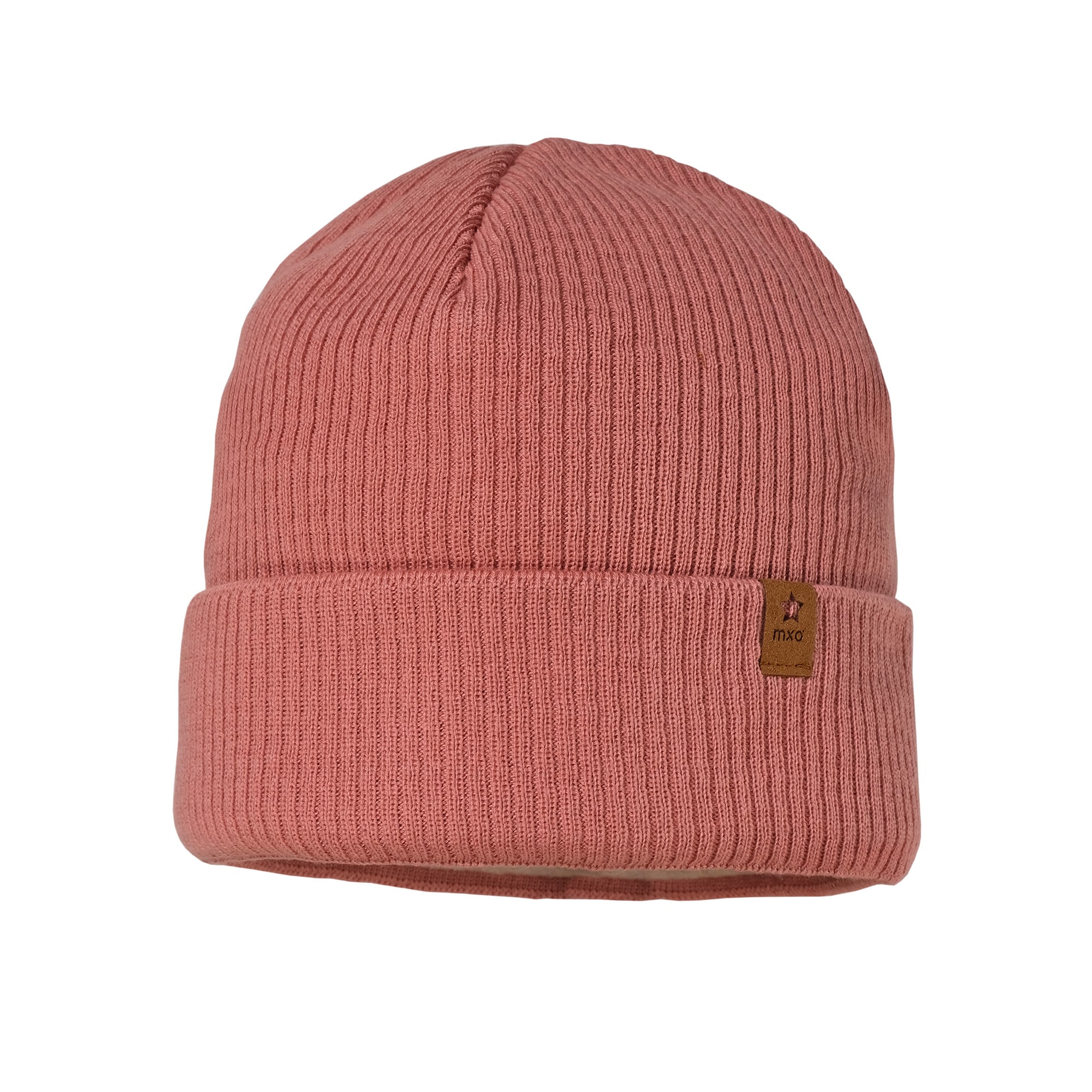 Beanie MAXIMO, Baby, Gr. 55, rot (ash rose), Fleece, Baumwolle, unifarben, casual, Mützen, aus Baumwolle, wärmend, gefüttert, unifarben Image