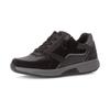 Keilsneaker GABOR ROLLINGSOFT, Damen, Gr. 42, grau (schwarz, anthrazit), Kalbsleder, Ziegenveloursleder, animal-print, sportlich, Schuhe, Schnürer, Halbschuh, Freizeitschuh mit zusätzlichem Reißverschluss