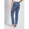 Loose-fit-Jeans STREET ONE, Damen, Gr. 28, Länge 30, blau (mid blau random washed), Jeans, 82% Baumwolle, 16% Polyester, 2% Elasthan, unifarben, casual, lang, Jeans, Middle Waist