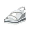 Keilsandalette NERO GIARDINI "Nero Giardini Sandalen Leder", Damen, Gr. 41, weiß, Leder, casual, Schuhe