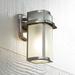 Possini Euro Delevan 11 1/4" High Brushed Nickel Outdoor Wall Light