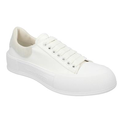 Alexander McQueen Leinenschuhe in Weiß Image