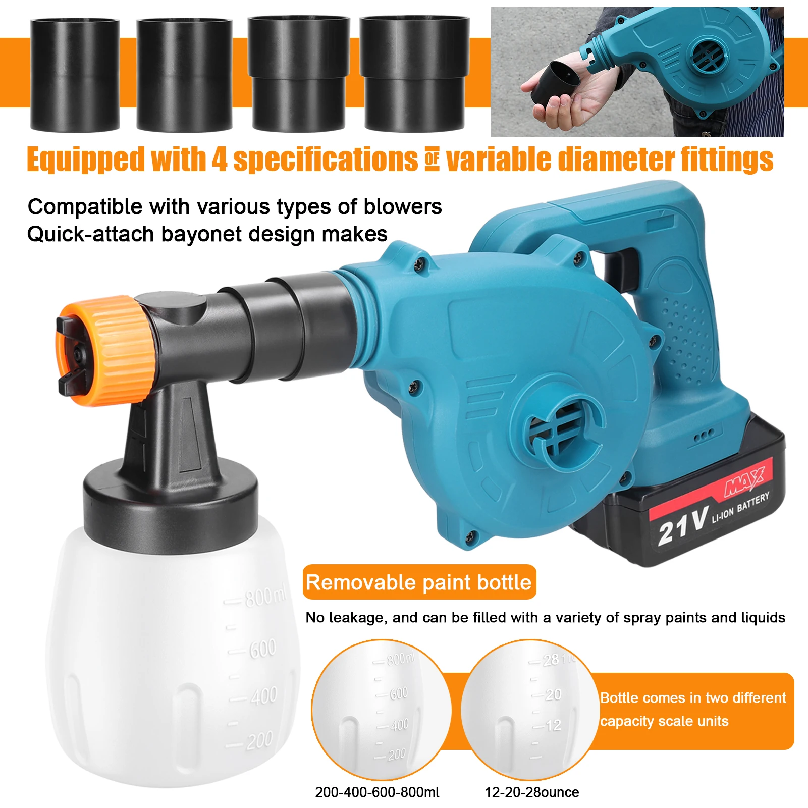 Umrüstsatz für Power-Gebläse zum Farbspritzgerät, elektrische Blasmaschine zum Lackieren, Sprühgerät, passendes Zubehör-Set für Wasser Image